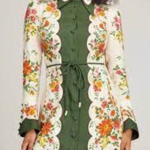 Alemais Elisabetta Floral-Print Linen Mini